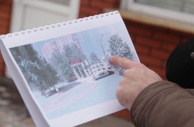 В зареченском сквере установят ротонды и арочный мостик
