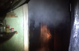 В Одоевском районе в результате пожара в панельном доме пострадал человек