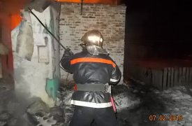 При пожаре в доме в Тульской области пострадал человек