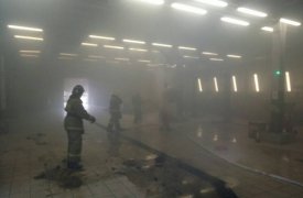 В Туле на Павшинском мосту загорелось двухэтажное здание