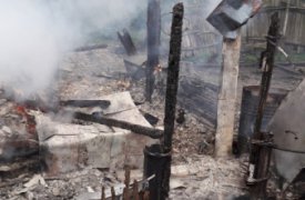 Ранним утром в Новомосковске дотла сгорела дача
