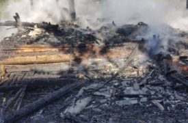 В тульском СНТ дотла сгорела дача