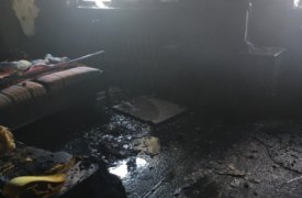 В тульском п. Октябрьском 15 пожарных тушили жилой дом