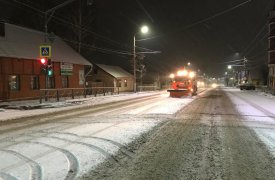 В Туле прошла уборка улиц после снегопада