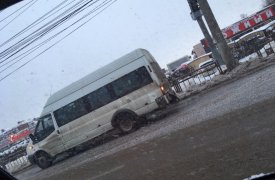 В Туле на проспекте Ленина гигантская пробка из-за ДТП с маршруткой