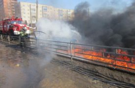 На улице Комсомольская в Ефремове загорелся 