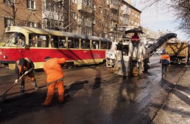 В Туле продолжается аварийно-восстановительный ремонт дорог