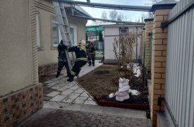В Туле на ул. Руднева 18 огнеборцев тушили частный дом