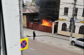 В Туле на ул. Луначарского произошел сильный пожар