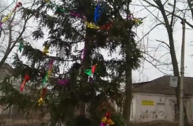 В Новомосковске туляки в шоке от страшной новогодней елки