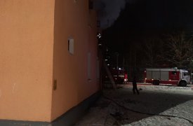 В тульском поселке Ленинский на пожаре пострадал человек