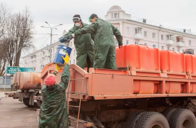 Для туляков из Новомосковска отправили спецтехнику для дезинфекции улиц