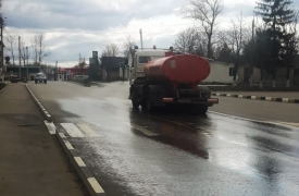 В Тульской области в городах, где нет коронавируса, проводят дезинфекцию улиц