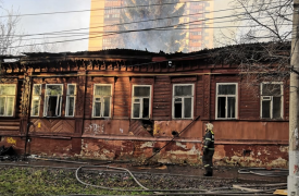 В Туле на Пушкинской полыхал частный дом: пожарные спасли одного человека