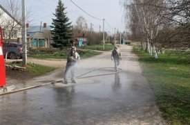 В Тульской области спасатели продолжают дезинфицировать улицы