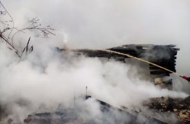 В Тульской области при пожаре на даче пострадал человек