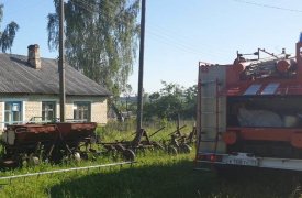 На пожаре в частном доме под Тулой пострадал человек