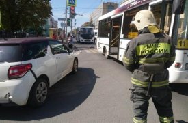 На проспекте Ленина в Туле столкнулись 