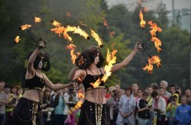 Фестиваль «Театральный дворик» в Туле завершился огненным шоу