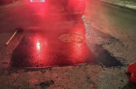 В Туле круглосуточно ремонтируют ямы на дорогах