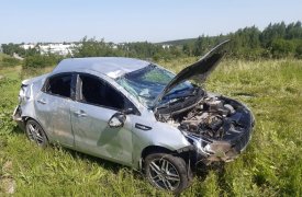В ДТП под Тулой опрокинулся Kia: пострадали женщина и ребенок