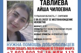 В Тульской область ищут пропавшую без вести 19-летнюю жительницу Ефремова