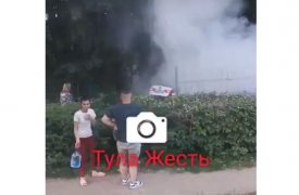 В Туле «Киа Рио» протаранил забор Пролетарского парка и врезался в дерево: водителю стало плохо за рулем