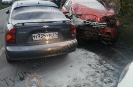 Тройное ДТП в Тульской области закончилось гибелью одного из участников