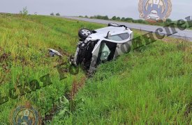 Chevrolet вылетел в кювет и опрокинулся в Киреевском районе