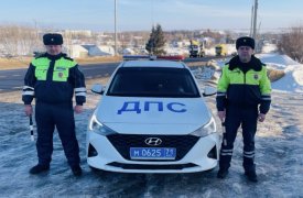 Тульские госавто инспекторы помогли водителям, менявшим колеса на трассах