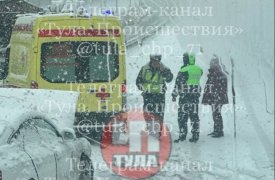Массовое ДТП с двумя госпитализированными пострадавшими произошло под Тулой 