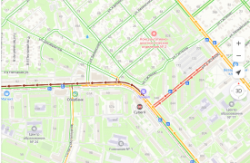 Дорожное движение в Туле «встало» из-за ДТП на улице Ложевой