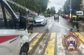 Мотоциклист без прав снес пенсионера на пешеходном переходе в Алексине Тульской области