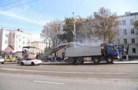 Наполовину завершили ремонт дороги на проспекте Ленина в Туле
