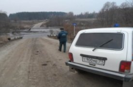 Еще один низводный мост подтоплен в Тульской области