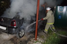 За ночь в Тульской области сгорели два автомобиля