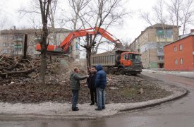 В Туле планово сносят аварийные дома