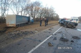 В Тульской области водитель выжил в жестком лобовом столкновении