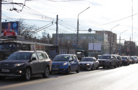 В Туле проспект Ленина стоит в пробке от Зеленстроя до автовокзала