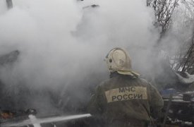 В Плавском районе сгорел дачный домик