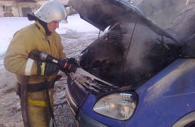 В Богородицке Тульской области сгорела «Газель»