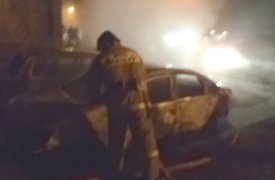 Сегодня ночью в Алексине сгорели сразу два автомобиля