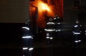 Ночью в Туле загорелось здание по ул. Мосина