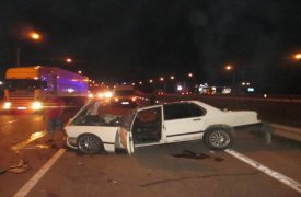 Под Тулой фура раздавила автомобиль «BMW»