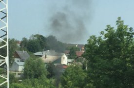 В районе Площадки в Туле сильное задымление