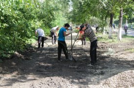 В Туле на улице Калинина проходит ремонт тротуаров