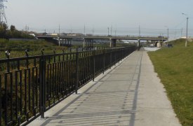 На набережной Упы установили ограждение