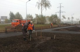 В Туле доводят до ума еще один сквер