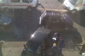 В Туле Лада Гранта «выбросилась» на тротуар