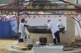 Печь на набережной Упы защитили металлическим каркасом